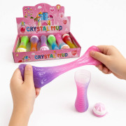 Лизун Crystal Mud двухцветный в прозрачной рифлёной колбе с фигурной крышкой, (5,2*21,5)см, 6 шт. в упаковке, №1520-9 (108)