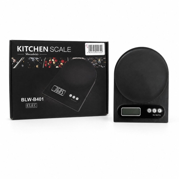 Весы кухонные цифровые чёрные с круглой платформой, до 5 кг, (21,5 × 16) см, 2 батарейки R3 №907 (40) Весы кухонные цифровые чёрные с круглой платформой, до 5 кг, (21,5 × 16) см, 2 батарейки R3 №907 (40)