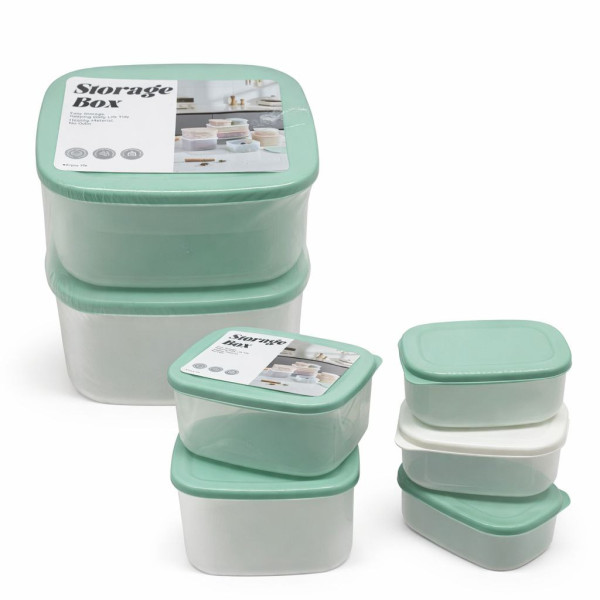 Набір пластикових контейнерів для зберігання продуктів, 5 шт. різних розмірів (12.5*11.5*14.5)см, №9794 (36)