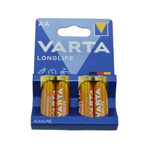 Батарейки Varta Longlife LR06, жовті, 4 шт. на блістері (4106101414) (80)