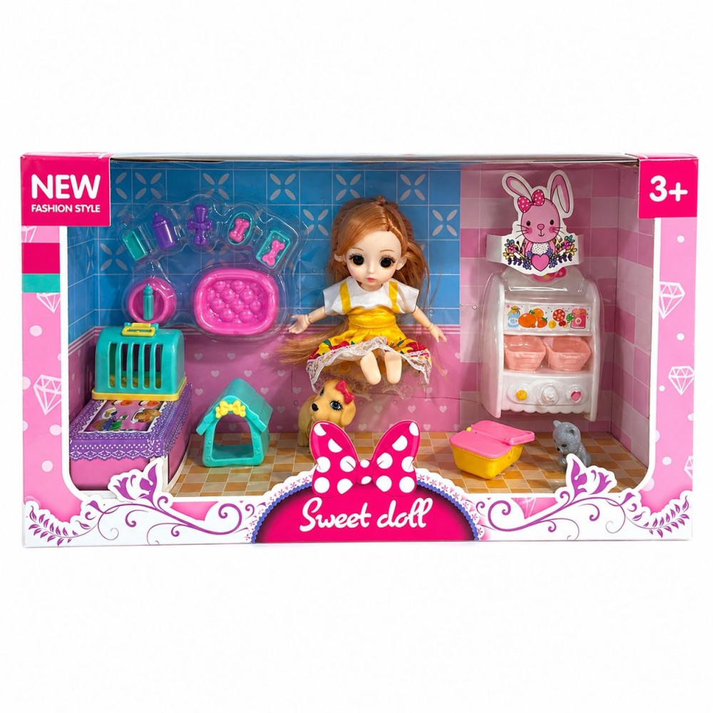 Ігровий набір Sweet Doll «Лялька та домашні улюбленці», (37*20)см, №ТК859 (48) Ігровий набір Sweet Doll «Лялька та домашні улюбленці», (37*20)см, №ТК859 (48)