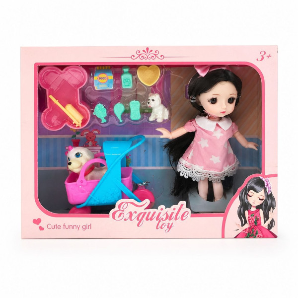 Ігровий набір Exguisite Toy «Лялька та цуценята», (25,5*19)см, №ТК878 (120)