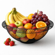 Двойная круглая фруктовница из металла, чёрного цвета, (30*13)см, 327 г, №Н11-006 (12) Двойная круглая фруктовница из металла, чёрного цвета, (30*13)см, 327 г, №Н11-006 (12)