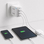 Адаптер живлення для заряджання з портами Type-C PD та 2 USB-A, 200 Вт, 2 кольори, у картонній коробці, №ТС46 (200) Адаптер живлення для заряджання з портами Type-C PD та 2 USB-A, 200 Вт, 2 кольори, у картонній коробці, №ТС46 (200)