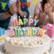 Свічки «Happy B.» з підставками, на аркуші, 16 аркушів у внутрішній коробці, 40,5 г, 20 аркушів в упаковці, №А-38 (360) Свічки «Happy B.» з підставками, на аркуші, 16 аркушів у внутрішній коробці, 40,5 г, 20 аркушів в упаковці, №А-38 (360)