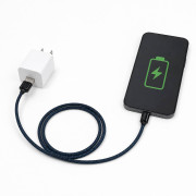 Кабель обплетений для заряджання та передавання даних USB-A — Type-C, чорний, №CB187 (300) Кабель обплетений для заряджання та передавання даних USB-A — Type-C, чорний, №CB187 (300)