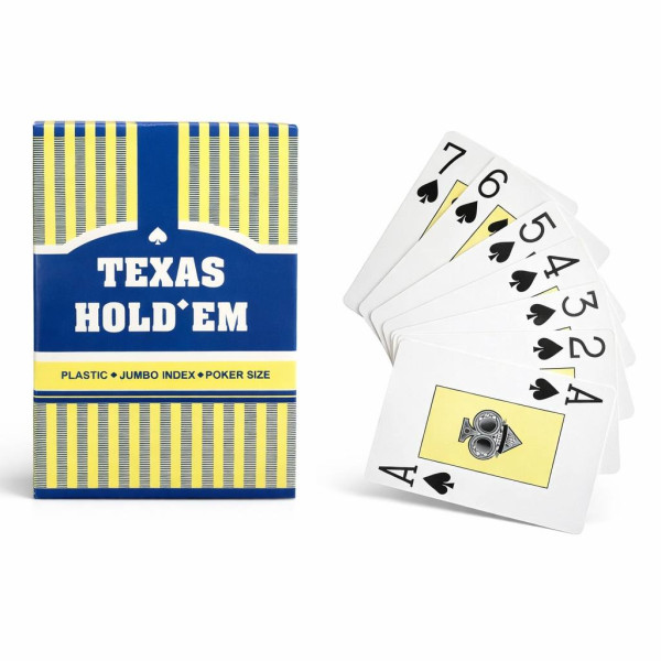 Карти гральні з пластиковим покриттям Texas Holdem, 55 шт., висока якість, 12 шт. в упаковці, №308 (144)