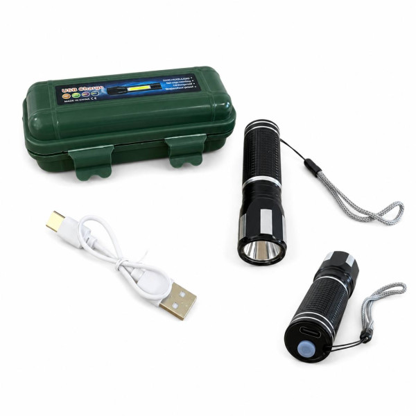 Фонарь аккумуляторный с зарядкой от USB из алюминия (8.5 × 2) см черного цвета в пластиковой коробке №9503 (240) Фонарь аккумуляторный с зарядкой от USB из алюминия (8.5 × 2) см черного цвета в пластиковой коробке №9503 (240)