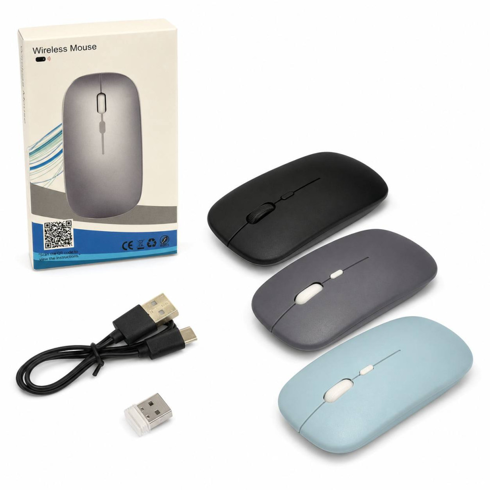 Миша комп'ютерна бездротова Bluetooth, акумуляторна, тонка, 12 кольорів, USB-приймач і кабель Type-C у комплекті, у коробці, №SB-B1 (100) Миша комп'ютерна бездротова Bluetooth, акумуляторна, тонка, 12 кольорів, USB-приймач і кабель Type-C у комплекті, у коробці, №SB-B1 (100)