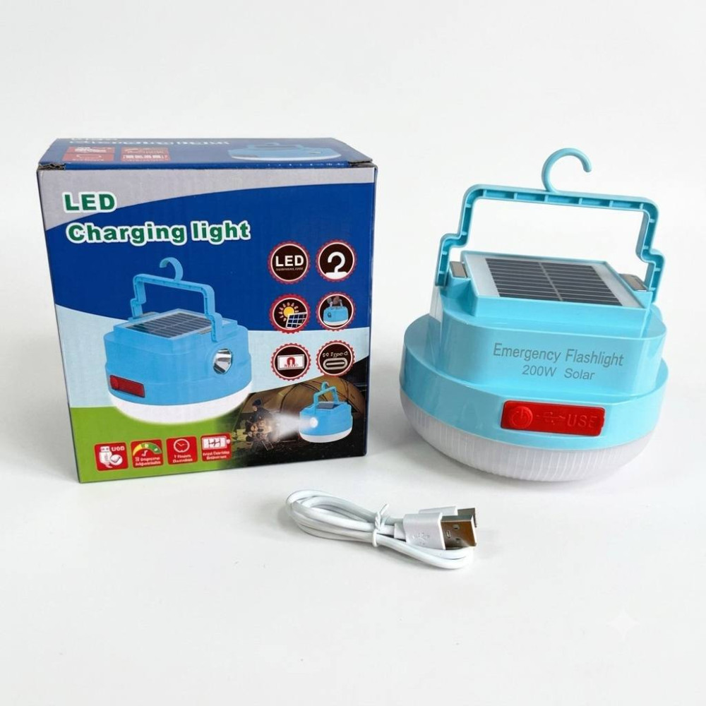 Світильник-лампа акумуляторний пластиковий, із заряджанням від USB та сонячної панелі, підвісний, із пластиковим гачком, розмір (12.5 × 8) см, №Т125 (30) Світильник-лампа акумуляторний пластиковий, із заряджанням від USB та сонячної панелі, підвісний, із пластиковим гачком, розмір (12.5 × 8) см, №Т125 (30)