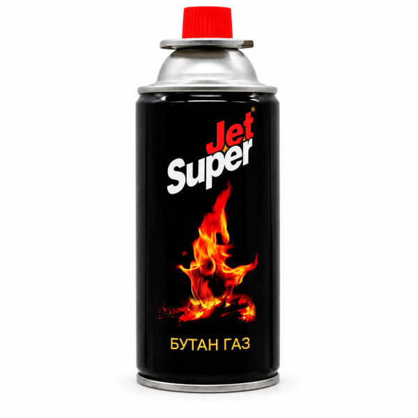 Газ для плит і пальників Jet Super, Туреччина, 220 г (340 мл) (28/4) Газ для плит і пальників Jet Super, Туреччина, 220 г (340 мл) (28/4)