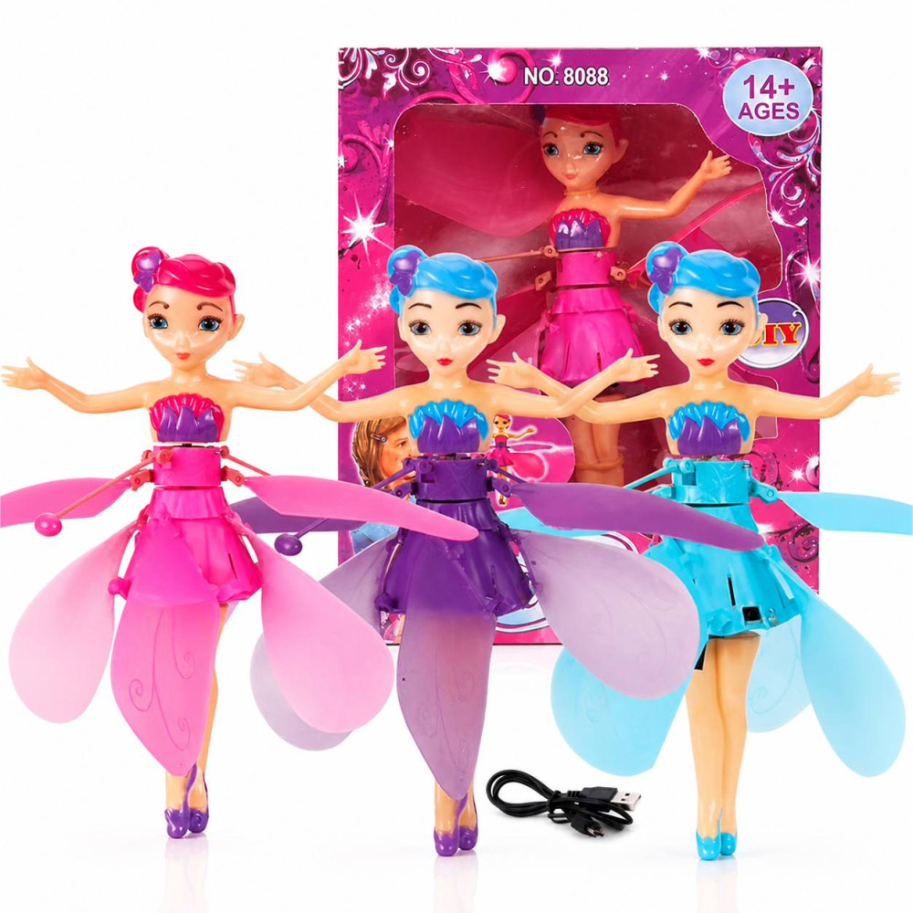 Літаюча лялька-фея Fly Girl з USB-заряджанням, 2 кольори, (6,8*17*21,5)см, №8001 (120) Літаюча лялька-фея Fly Girl з USB-заряджанням, 2 кольори, (6,8*17*21,5)см, №8001 (120)