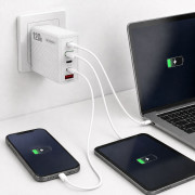 Адаптер живлення універсальний для заряджання, 5 портів (3 Type-C PD + 2 USB-A), 120 Вт, 5 кольорів, у картонній коробці, №ТС50 (200)