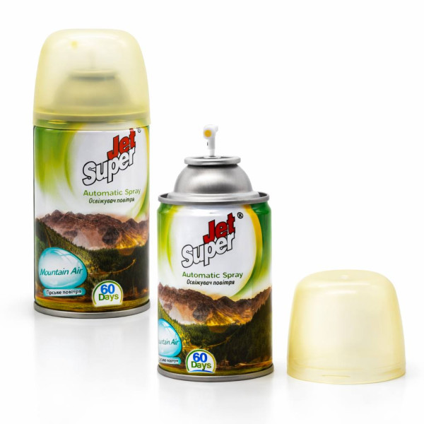 Балон для освіжувача повітря змінний Jet Super «Гірська свіжість» (Mountain Air), 260 мл №005 (48)