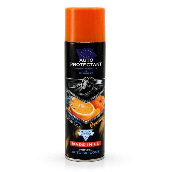 Полироль автомобильная Silicon Turbo Orange с ароматом апельсина, 220 мл, №7 (48) Полироль автомобильная Silicon Turbo Orange с ароматом апельсина, 220 мл, №7 (48)