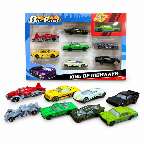 Набір металевих машинок Die-Cast, 8 шт., упаковка (29*19*4)см, №324-278 (72)
