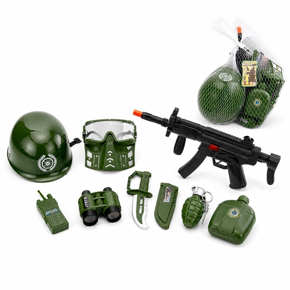 Военный игровой набор для мальчика, 9 предметов, №763А-05 (60) Военный игровой набор для мальчика, 9 предметов, №763А-05 (60)