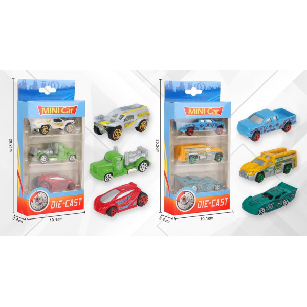 Набір металевих машинок MINI CAR, 3 шт. по 8 см, (20*10*5)см, №324-241 (240)